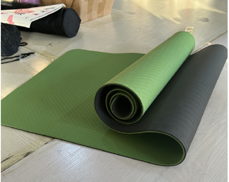 TPE jooga matt triibulise mustriga, 6 mm paksus, kohandatav