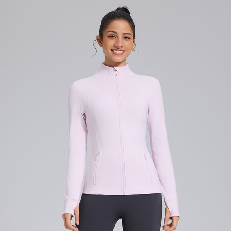 Jogos švarkas žiemai — Slim-Fit, stovinti apykaklė, ilgos rankovės, kvėpuojantis nailono mišinys (87% nailonas) su 13% spandekso pamušalu