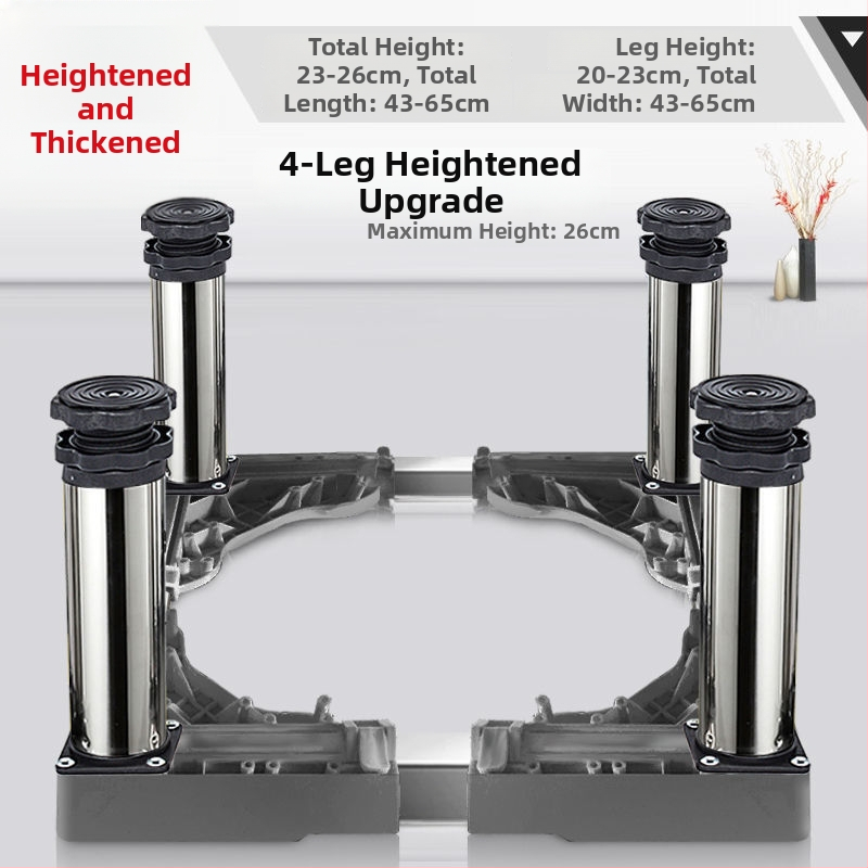 Universali skalbyklo mašinos pagrindas su reguliuojamu aukščiu ir lauko kondicionieriaus laikiklio komplektu (Nerūdijančio plieno, Judama, SKU 12345678)