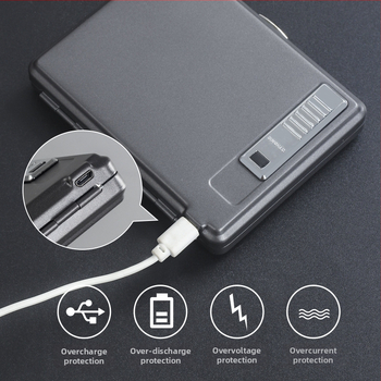 Metāla cigarešu kārba ar iebūvētu aizdedzi – ietilp 20 cigarešu, logotipa drukāšana un pielāgošana; Cool Crown