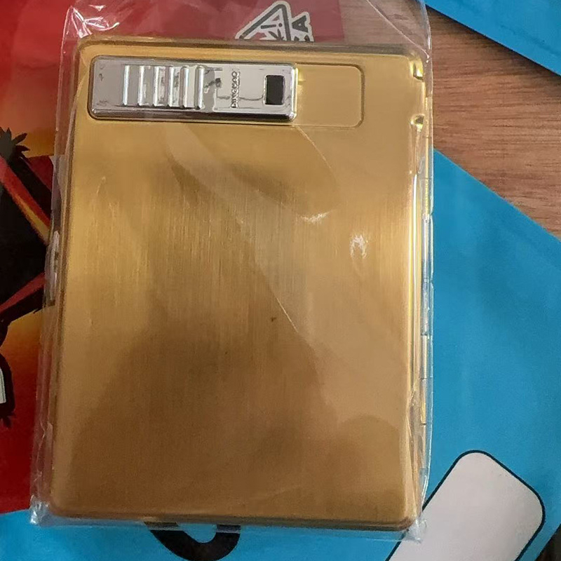 Metāla cigarešu kārba ar iebūvētu aizdedzi – ietilp 20 cigarešu, logotipa drukāšana un pielāgošana; Cool Crown