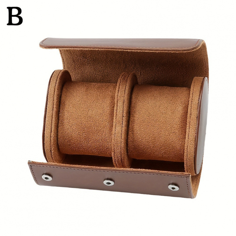 Cutie PU pentru ceasuri cu trei compartimente, portabilă, rezistentă la praf și la șocuri (Model P001)