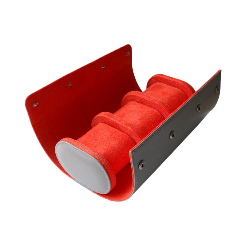 PU kutija za satove s tri odjeljka, prijenosna, otporna na prašinu i udarce (Model P001)