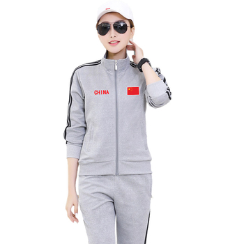 Αθλητικό Κουστούμι με Εθνική Σημαία - Unisex, Με Φλίς Επένδυση, Νότιας Κορέας Μετάξι, 95% Πολυεστέρας