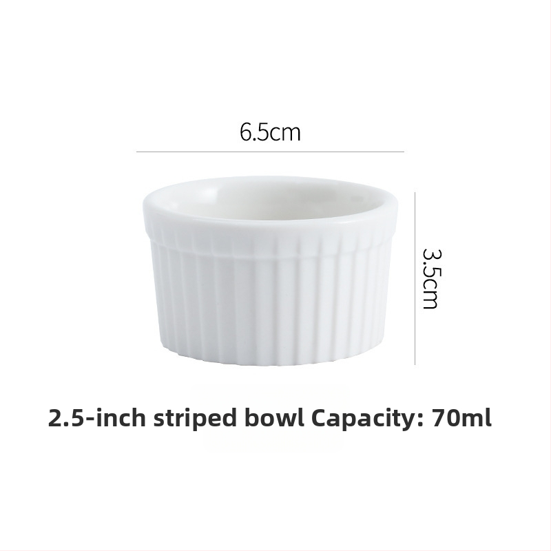 Keramické misky na puding s ratanovým okrajom, odolné voči mikrovlnnej rúre, misky na suflé a parené vajcia, guľatý tvar, priehľadná glazúra, možnosť potlače loga