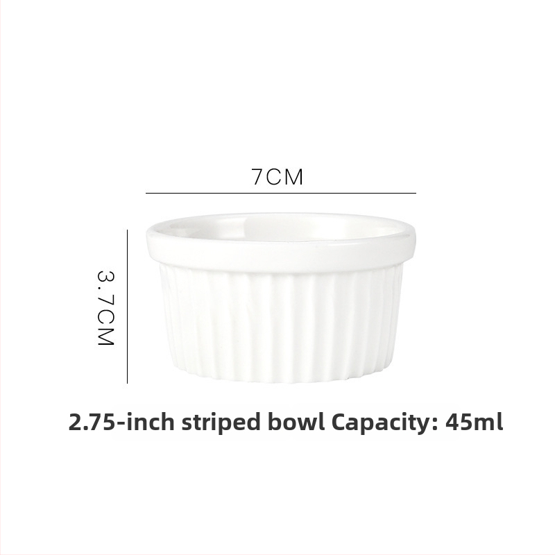 Keramické misky na puding s ratanovým okrajom, odolné voči mikrovlnnej rúre, misky na suflé a parené vajcia, guľatý tvar, priehľadná glazúra, možnosť potlače loga