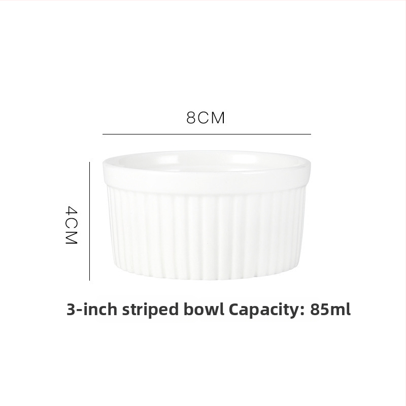 Keramické misky na puding s ratanovým okrajom, odolné voči mikrovlnnej rúre, misky na suflé a parené vajcia, guľatý tvar, priehľadná glazúra, možnosť potlače loga