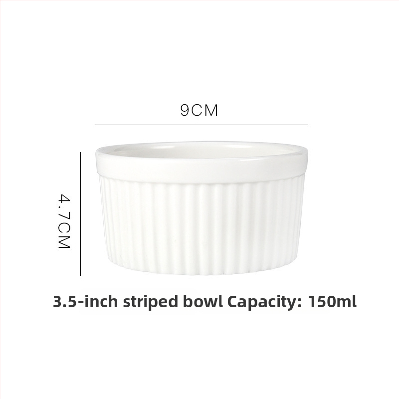 Keramické misky na puding s ratanovým okrajom, odolné voči mikrovlnnej rúre, misky na suflé a parené vajcia, guľatý tvar, priehľadná glazúra, možnosť potlače loga