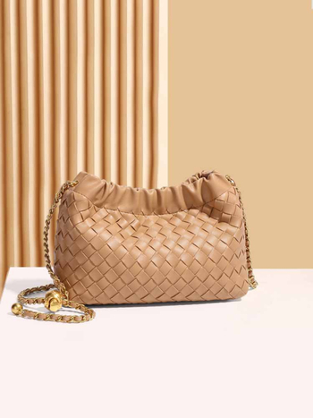 Geantă crossbody cloud - PU, formă orizontală pătrată, închidere magnetică, buzunar cu fermoar, căptușeală poliester