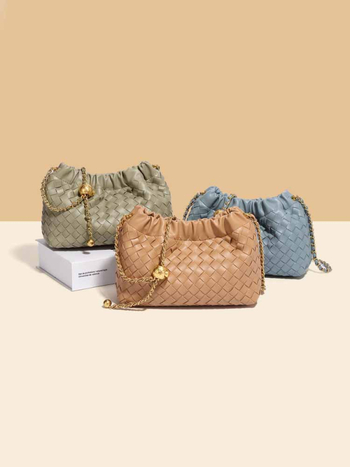 Geantă crossbody cloud - PU, formă orizontală pătrată, închidere magnetică, buzunar cu fermoar, căptușeală poliester