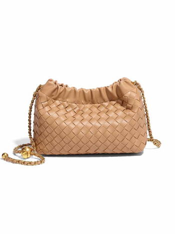 Geantă crossbody cloud - PU, formă orizontală pătrată, închidere magnetică, buzunar cu fermoar, căptușeală poliester