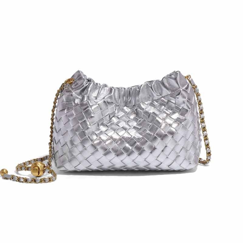 Geantă crossbody cloud - PU, formă orizontală pătrată, închidere magnetică, buzunar cu fermoar, căptușeală poliester