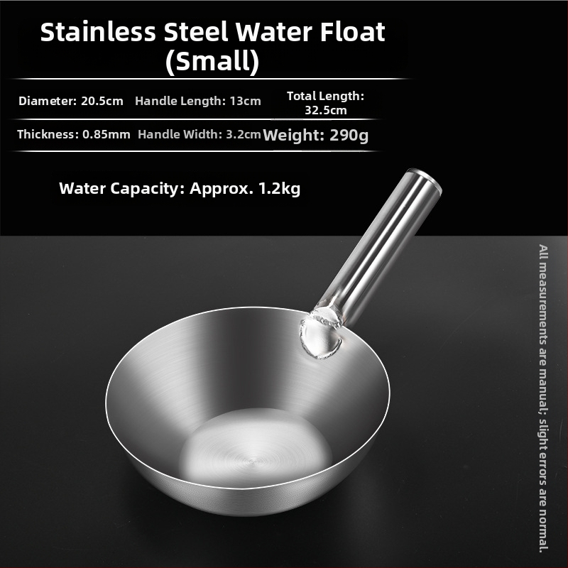 Nerezová oceľová lyžica s dlhým držadlom – na polievanie rastlín, polievku a miešanie; dvojité využitie v kuchyni a na záhrade