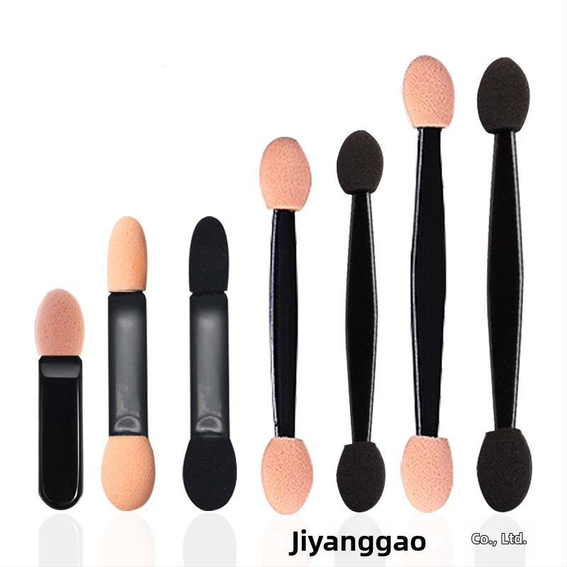 HEYI HY108 Egyszer használatos kettős fejű szem ecset szivaccsal, rövid műanyag nyél, állítható szálhossz, összes hossz 4.5/7.5, csomagolás készlet