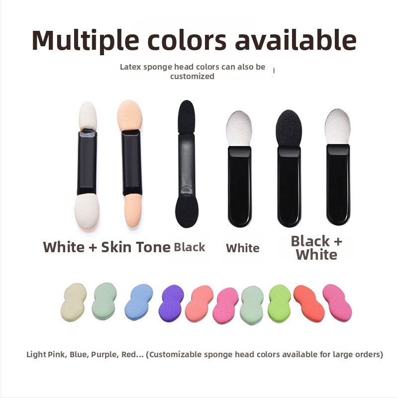 HEYI HY108 Vienreizējās lietošanas divpusēja acu otu ar sūklīti, kompakta plastmasas rokturis, regulējams matu garums, kopējais garums 4.5/7.5, iepakojums komplektā