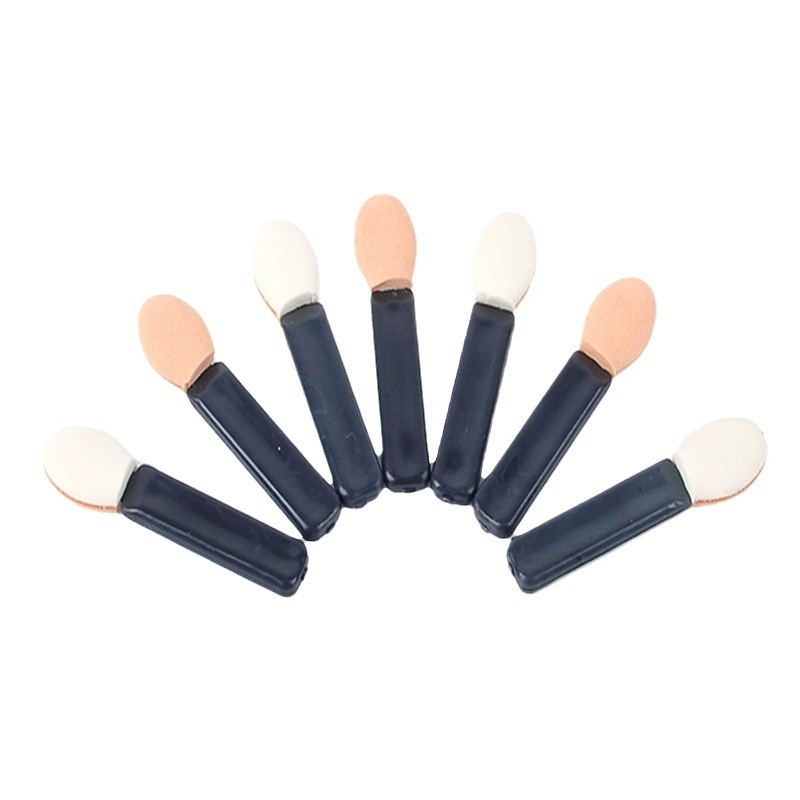 HEYI HY108 Ühekordsed kahepealine silma pintsel svampidega, kompaktne plastikust käepide, karvade pikkus reguleeritav, kogupikkus 4.5/7.5, komplekt