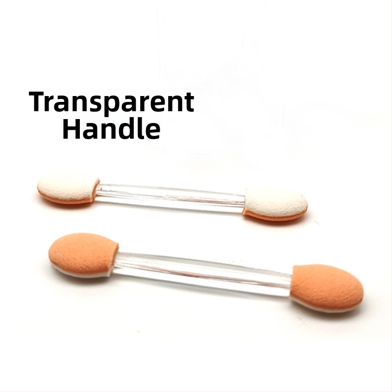 HEYI HY108 Ühekordsed kahepealine silma pintsel svampidega, kompaktne plastikust käepide, karvade pikkus reguleeritav, kogupikkus 4.5/7.5, komplekt