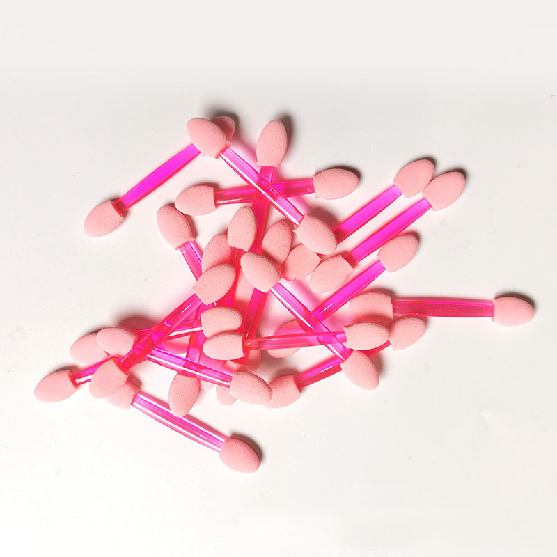 HEYI HY108 Egyszer használatos kettős fejű szem ecset szivaccsal, rövid műanyag nyél, állítható szálhossz, összes hossz 4.5/7.5, csomagolás készlet