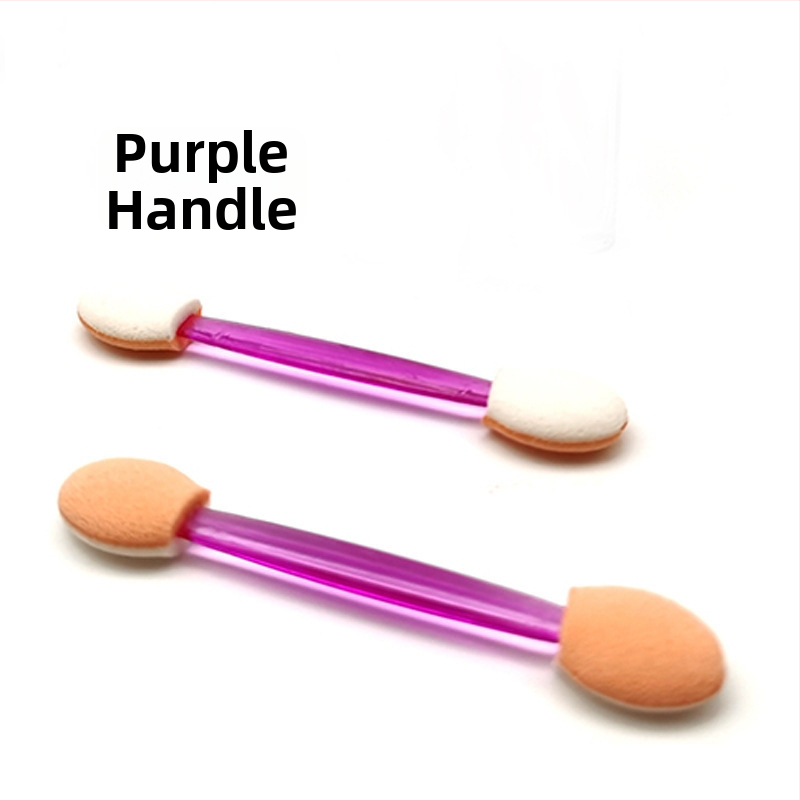 HEYI HY108 Ühekordsed kahepealine silma pintsel svampidega, kompaktne plastikust käepide, karvade pikkus reguleeritav, kogupikkus 4.5/7.5, komplekt