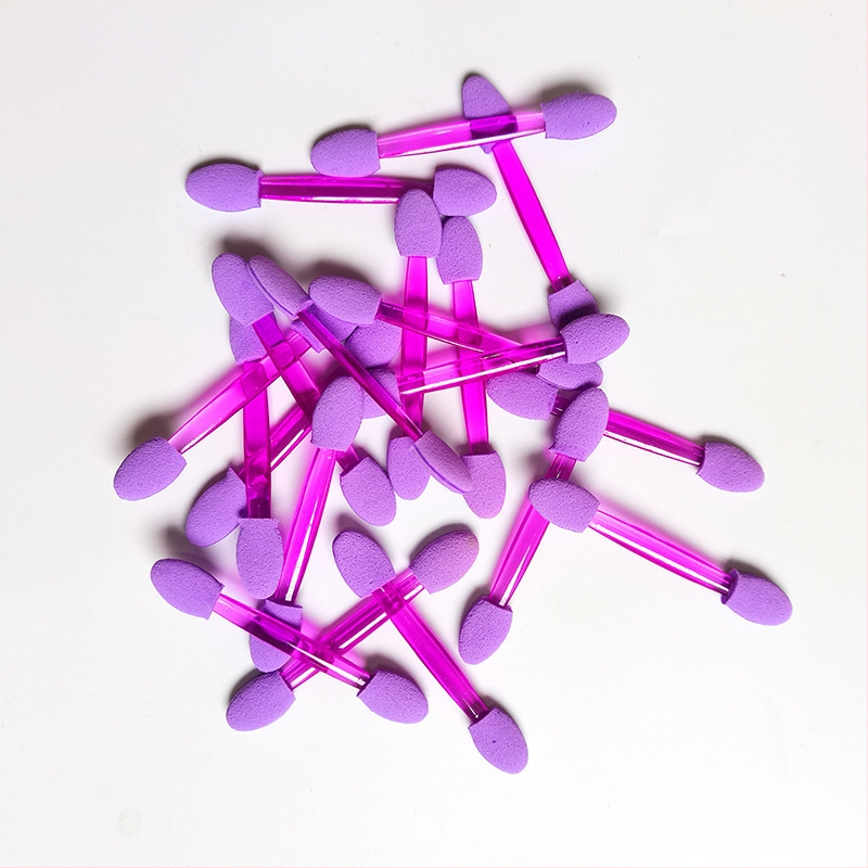 HEYI HY108 Ühekordsed kahepealine silma pintsel svampidega, kompaktne plastikust käepide, karvade pikkus reguleeritav, kogupikkus 4.5/7.5, komplekt