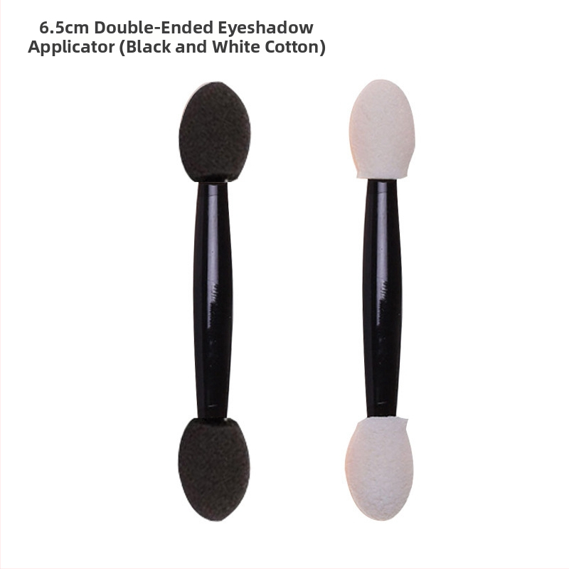 HEYI HY108 Ühekordsed kahepealine silma pintsel svampidega, kompaktne plastikust käepide, karvade pikkus reguleeritav, kogupikkus 4.5/7.5, komplekt