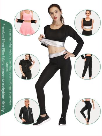 Set sport pentru alergare în aer liber și fitness, țesătură Lycra cu folie argintie, 82% poliester / 18% spandex, căptușeală Lycra, pentru toate sezoanele