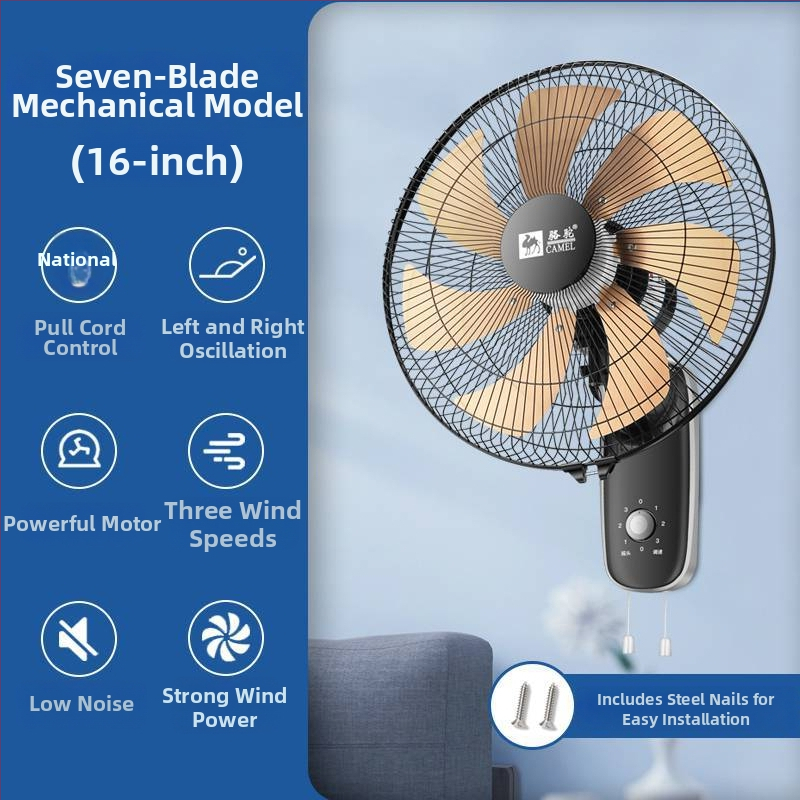 Camel B-02 Sieninis ventiliatorius, 5 mentelės, 60W, 220V, nuotolinis valdymas, kairėn–dešnėn oscilacija