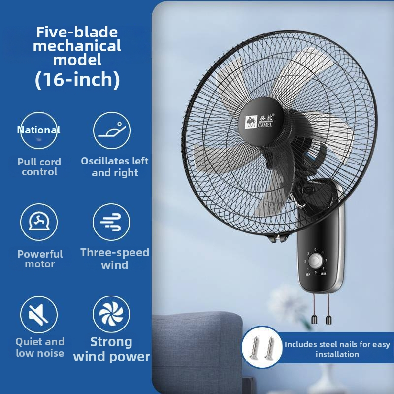 Camel B-02 Sieninis ventiliatorius, 5 mentelės, 60W, 220V, nuotolinis valdymas, kairėn–dešnėn oscilacija