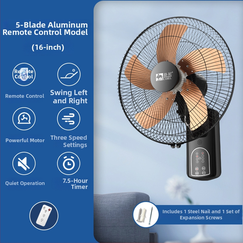 Camel B-02 Sieninis ventiliatorius, 5 mentelės, 60W, 220V, nuotolinis valdymas, kairėn–dešnėn oscilacija