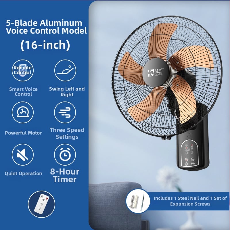 Camel B-02 Sieninis ventiliatorius, 5 mentelės, 60W, 220V, nuotolinis valdymas, kairėn–dešnėn oscilacija