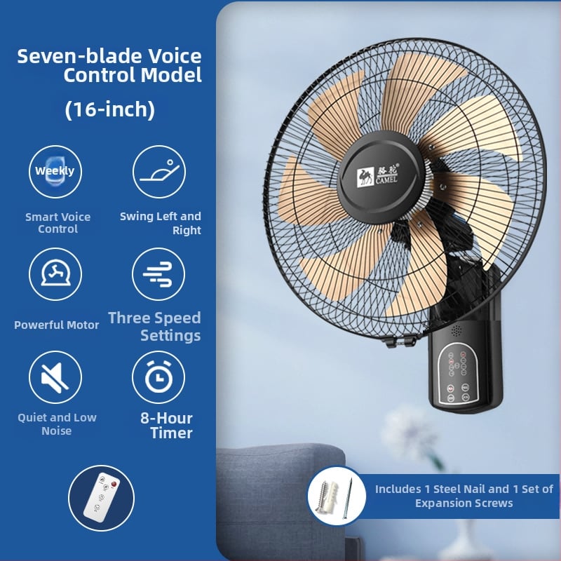 Camel B-02 Sieninis ventiliatorius, 5 mentelės, 60W, 220V, nuotolinis valdymas, kairėn–dešnėn oscilacija