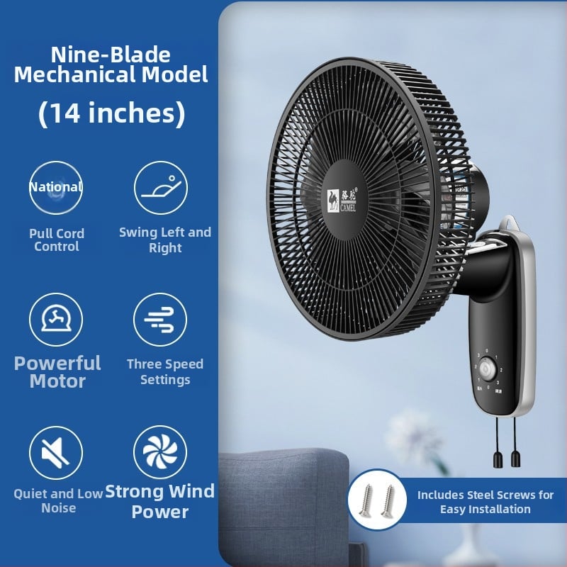 Camel B-02 Sieninis ventiliatorius, 5 mentelės, 60W, 220V, nuotolinis valdymas, kairėn–dešnėn oscilacija