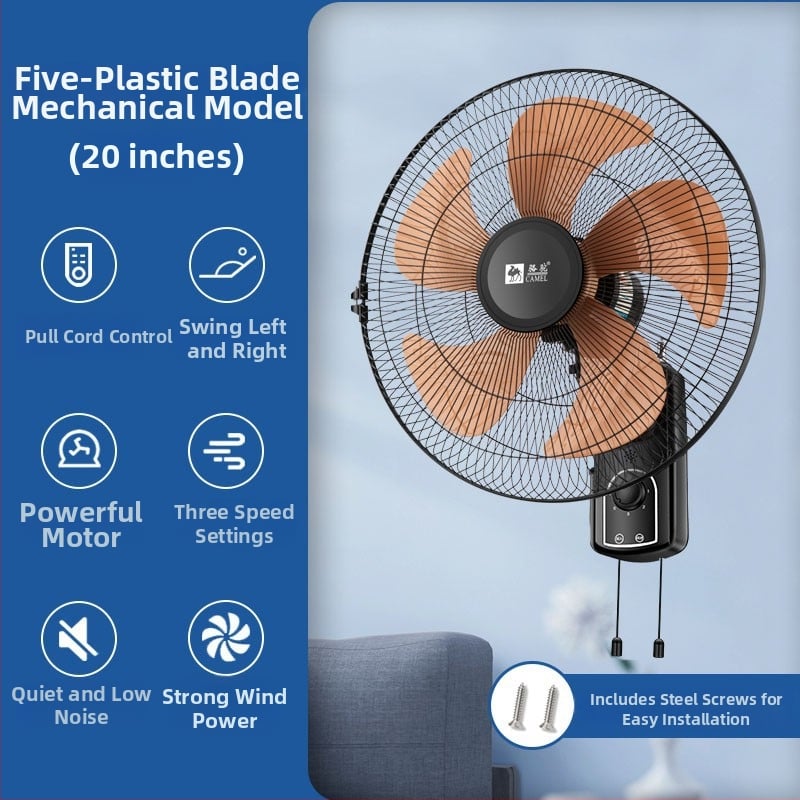 Camel B-02 Sieninis ventiliatorius, 5 mentelės, 60W, 220V, nuotolinis valdymas, kairėn–dešnėn oscilacija