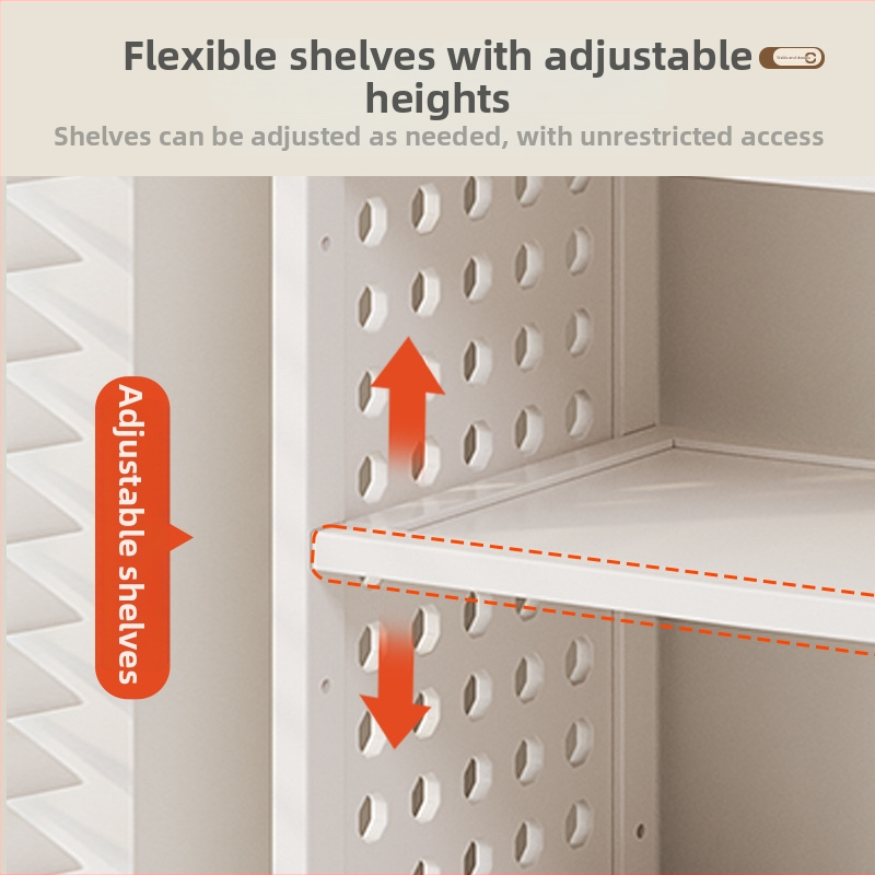 Datora grāmatu plaukts ar daudzslāņainu dizainu un regulējamiem nodalījumiem, galda uzglabāšanai ar caurumu dēli, modelis 0010