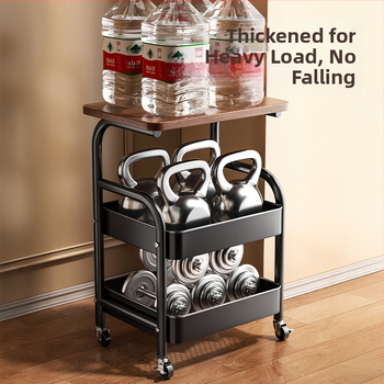 Mažas metalo vežimėlis saugojimui – modernus minimalistinis stilius, daugiafunkcinis, tinkamas voniai