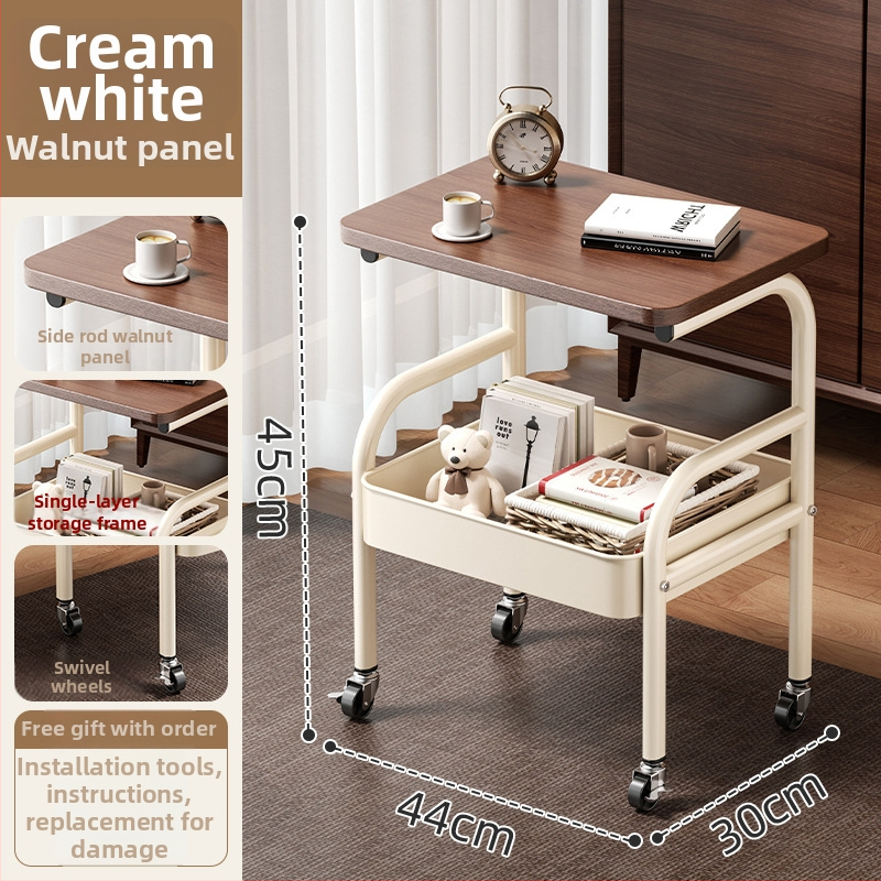 Mažas metalo vežimėlis saugojimui – modernus minimalistinis stilius, daugiafunkcinis, tinkamas voniai