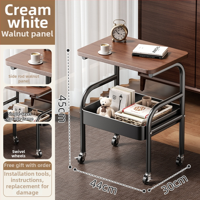 Mažas metalo vežimėlis saugojimui – modernus minimalistinis stilius, daugiafunkcinis, tinkamas voniai