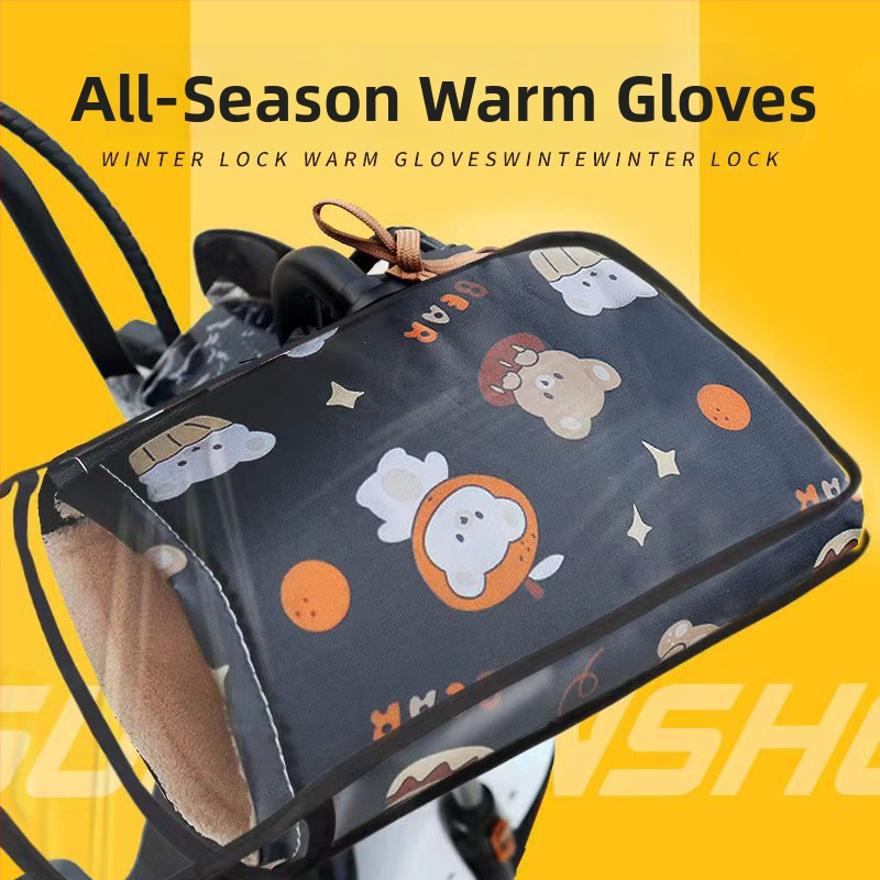 Ziemas ūdensdrošas cimdi elektrisko transportlīdzekļu lietošanai – ar fleece odru, pret vēju, universālas, piemērotas velosipēdam/motociklam