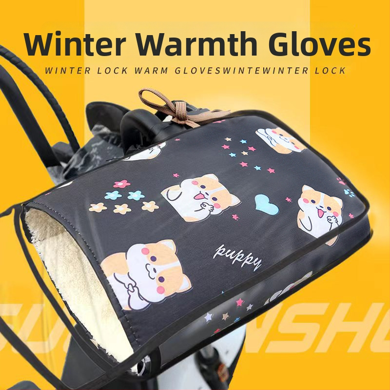 Ziemas ūdensdrošas cimdi elektrisko transportlīdzekļu lietošanai – ar fleece odru, pret vēju, universālas, piemērotas velosipēdam/motociklam