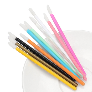 Sminkecset nylon szőrrel, hordó alakú csomagolás, műanyag nyél, hordozható, 100 darabos készlet.