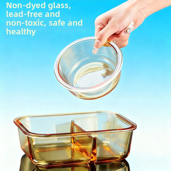 Pietų dėžutė iš borosilikatinio stiklo, tinkama mikrobangų krosnelei, sandari, izoliuota, su dangteliu