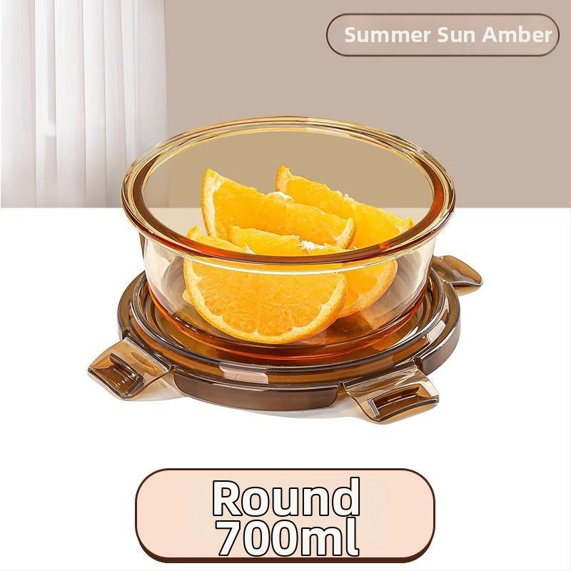 Pietų dėžutė iš borosilikatinio stiklo, tinkama mikrobangų krosnelei, sandari, izoliuota, su dangteliu