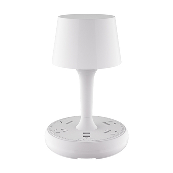 Balso valdymo išmanioji LED stalinė lempa su kištuku ir USB įkrovimu, 10A/250V, CCC sertifikatas, namų/bendrabučio/komercinei naudojimui