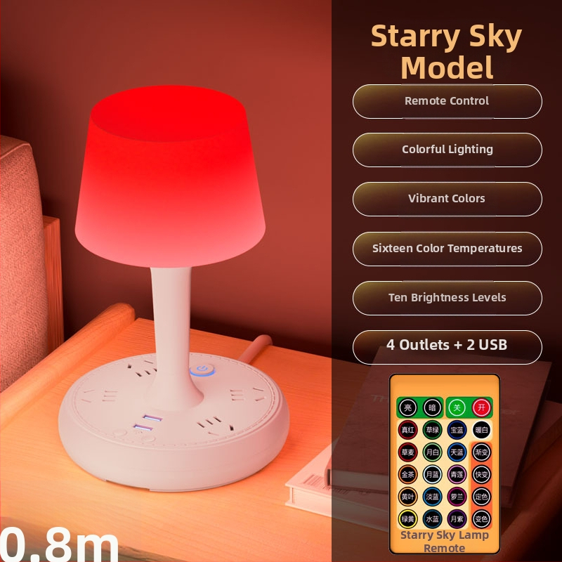 Balso valdymo išmanioji LED stalinė lempa su kištuku ir USB įkrovimu, 10A/250V, CCC sertifikatas, namų/bendrabučio/komercinei naudojimui