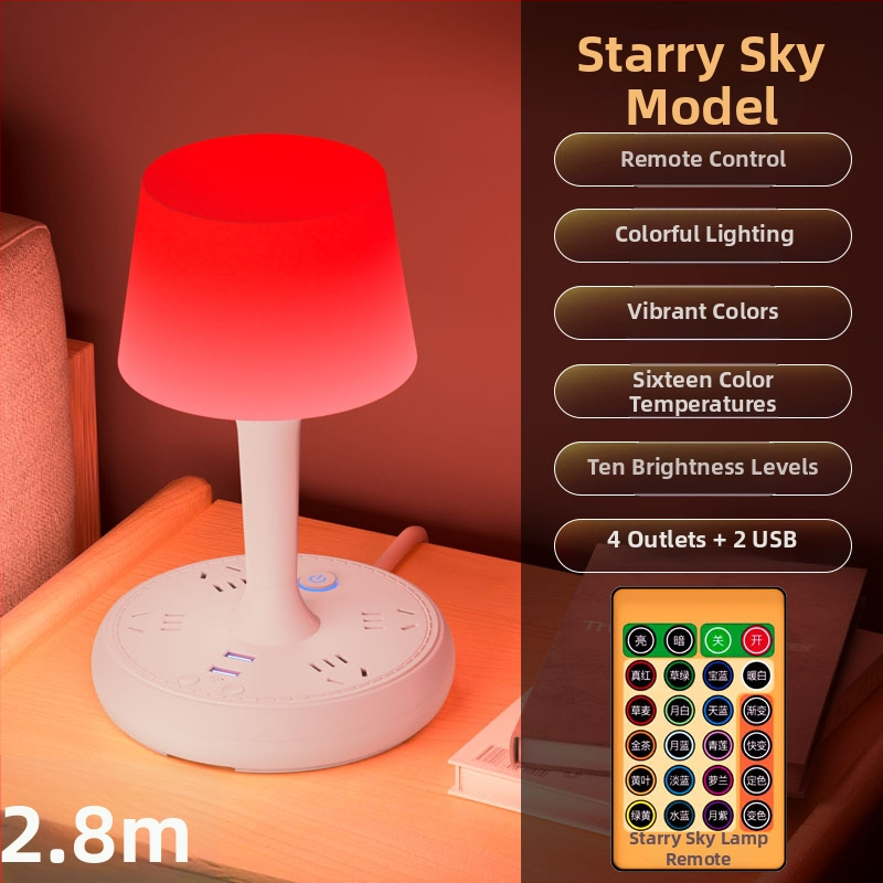 Balso valdymo išmanioji LED stalinė lempa su kištuku ir USB įkrovimu, 10A/250V, CCC sertifikatas, namų/bendrabučio/komercinei naudojimui