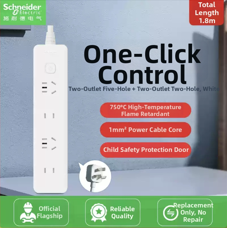 Schneider Electric USB maitinimo juosta, 10A, 220V, 2000W, tipas 86, naujas nacionalinis standartas