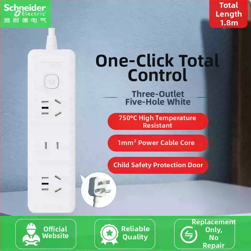 Schneider Electric USB maitinimo juosta, 10A, 220V, 2000W, tipas 86, naujas nacionalinis standartas