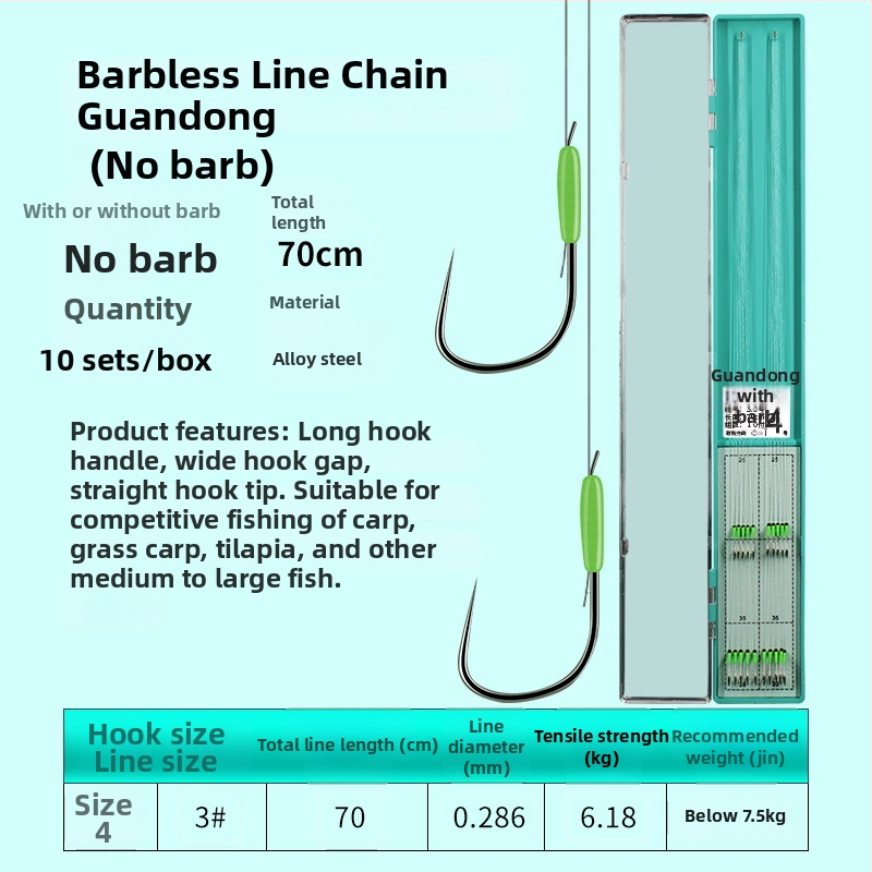 Guandong háčik na rybárstvo, dvojitý háčik s ostrými hrotmi, hotový na použitie, na sladkovodný rybolov v rieke, jazere a vodnom nádrži