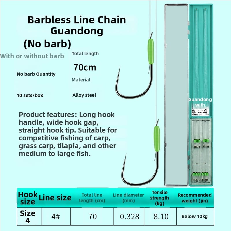 Guandong háčik na rybárstvo, dvojitý háčik s ostrými hrotmi, hotový na použitie, na sladkovodný rybolov v rieke, jazere a vodnom nádrži