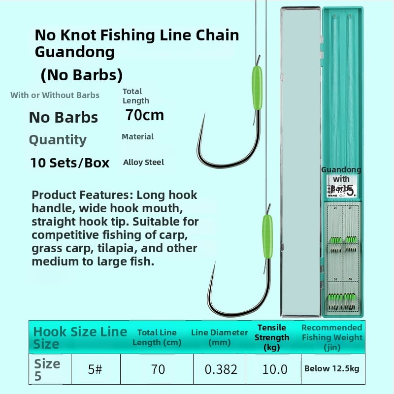 Guandong háčik na rybárstvo, dvojitý háčik s ostrými hrotmi, hotový na použitie, na sladkovodný rybolov v rieke, jazere a vodnom nádrži